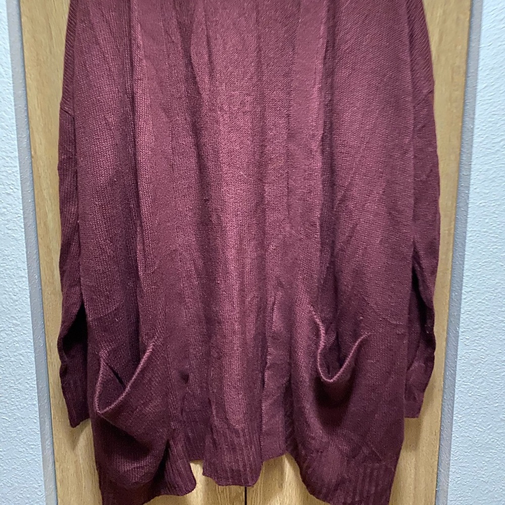 Burgundy oversized cardigan